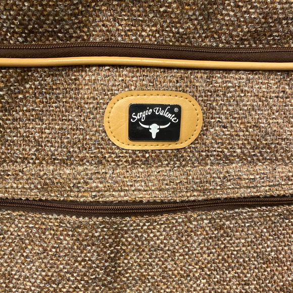 SERGIO VALENTE VINTAGE TWEED TRAVEL / LEISURE BAG - Picture 3 of 3